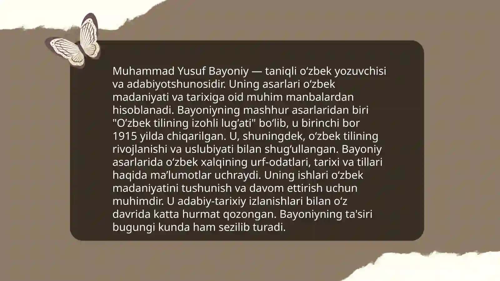Muhammad Yusuf Bayoniy tarixlari 4