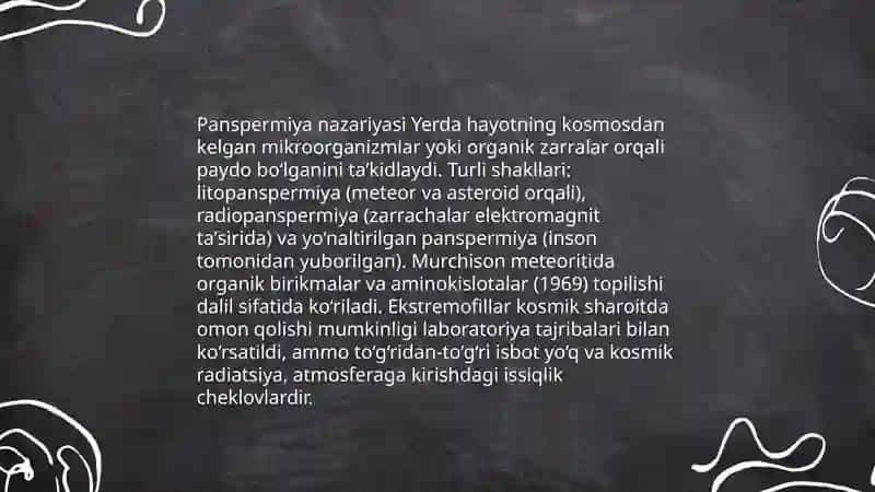 Yerda hayotning paydo bölishi 4