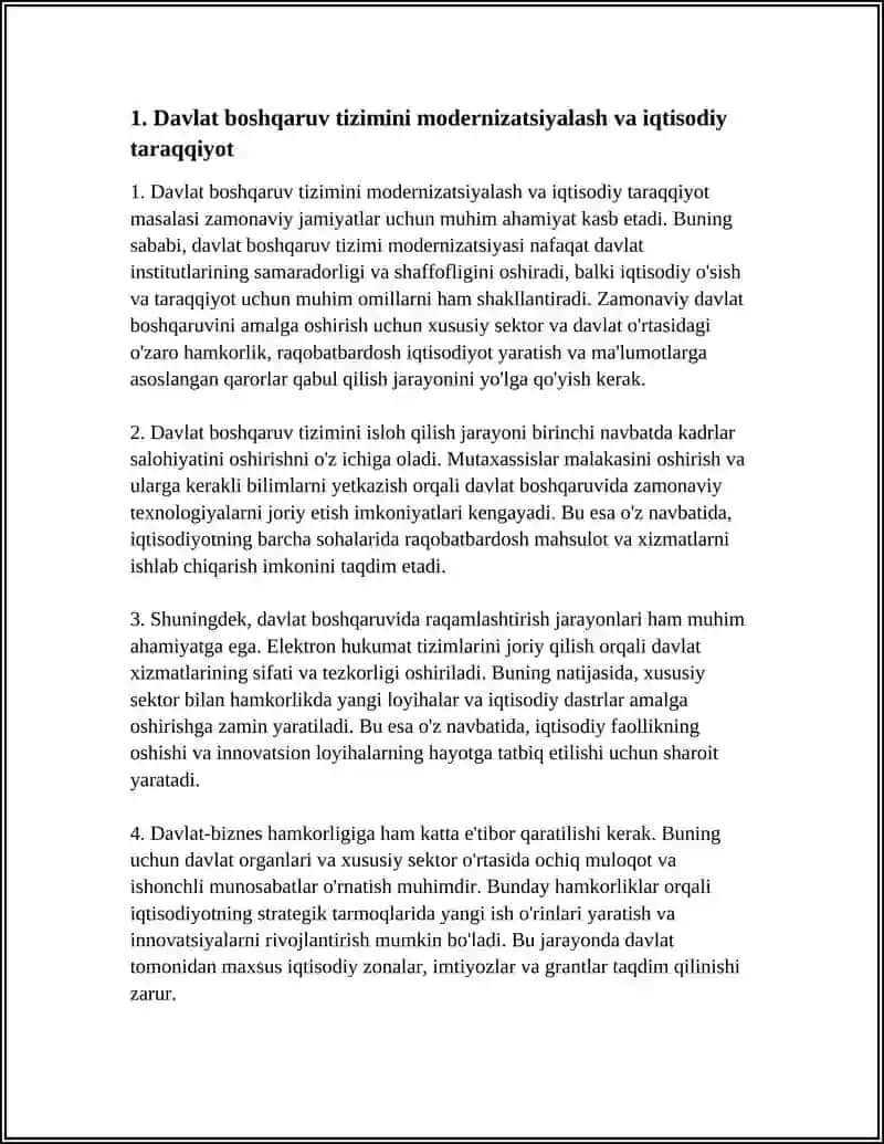 DAVLAT VA JAMIYAT QURILISHINI TAKOMILLASHTIRISH IQTISODIY TARAQQIYOTNING OMILI SIFATIDA 4