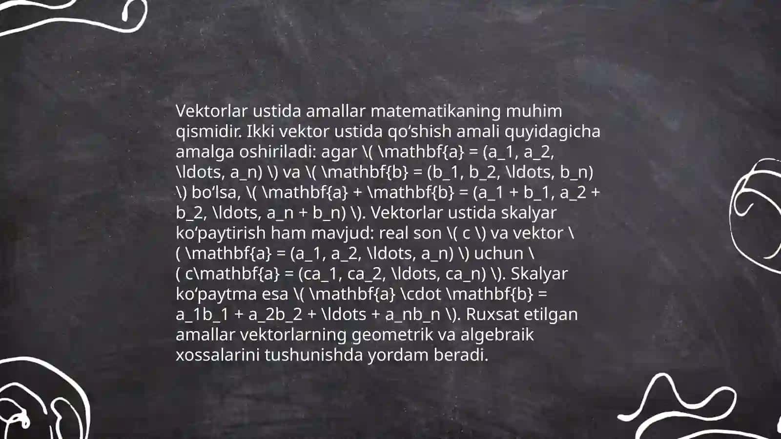 Vektor fazolar va ularning xossalari 4