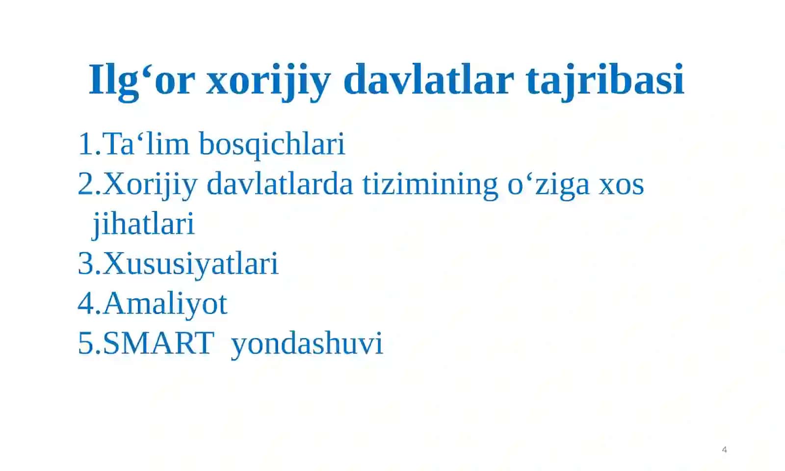 Fanni o‘qitishda zamonaviy yondashuvlarvailg‘or xorijiy tajribalar 4