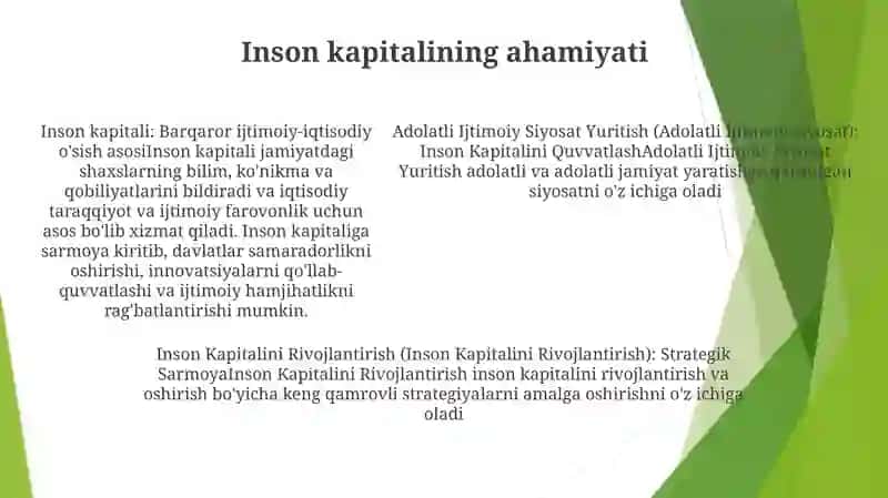 Adolatli Ijtimoiy Siyosat Yuritish Inson Kapitalini Rivojlantirish 4