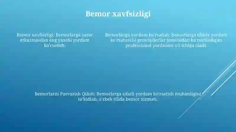 Bemorlarni Parvarish Qilish 4