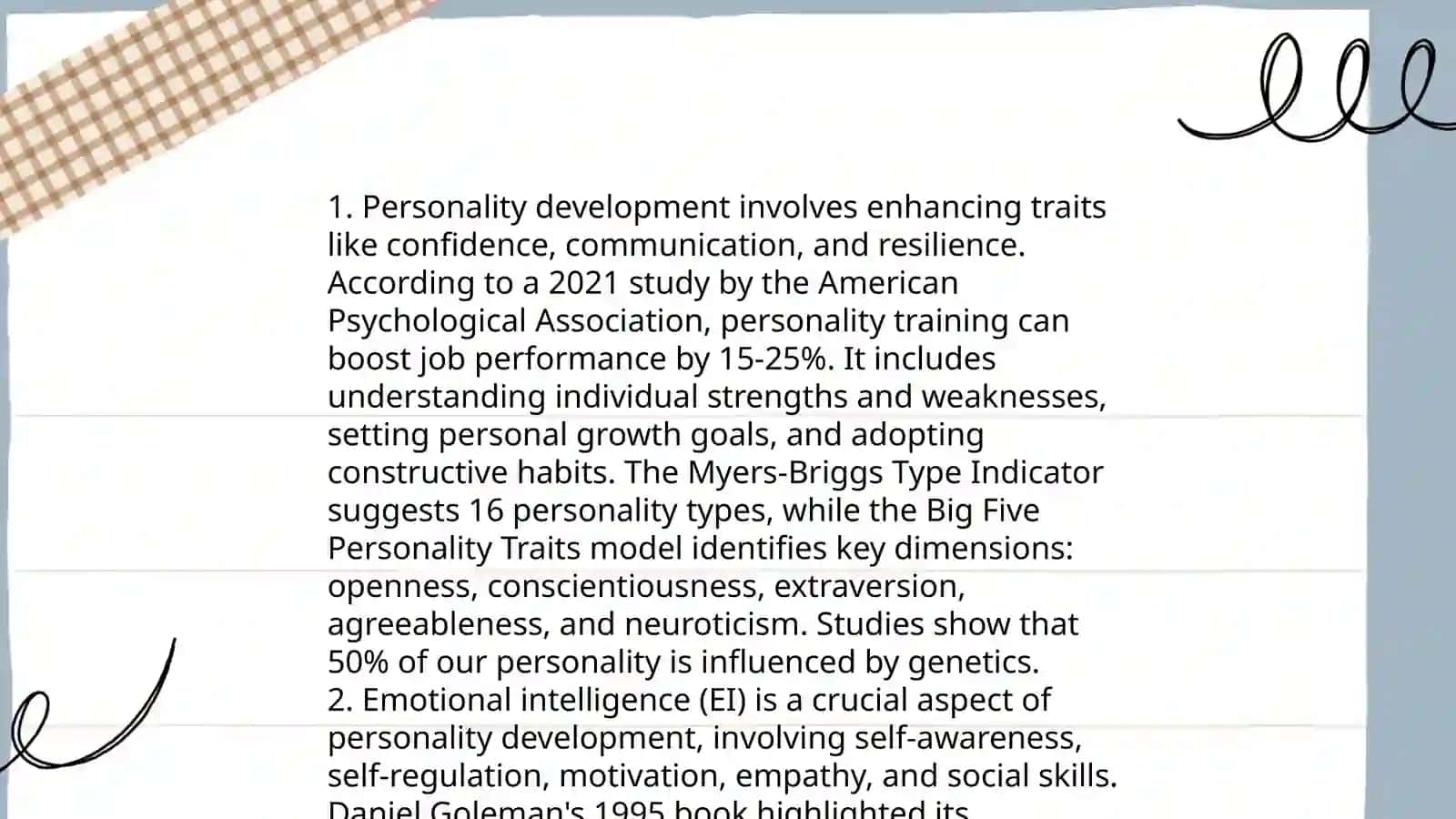 Personalities 4