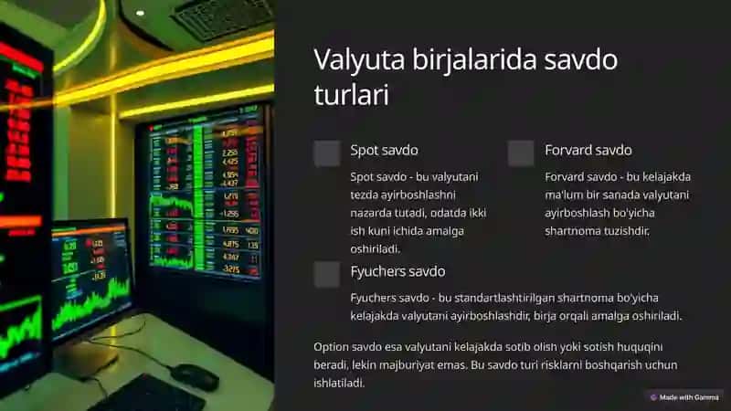 Valyuta birjalari faoliyati 4