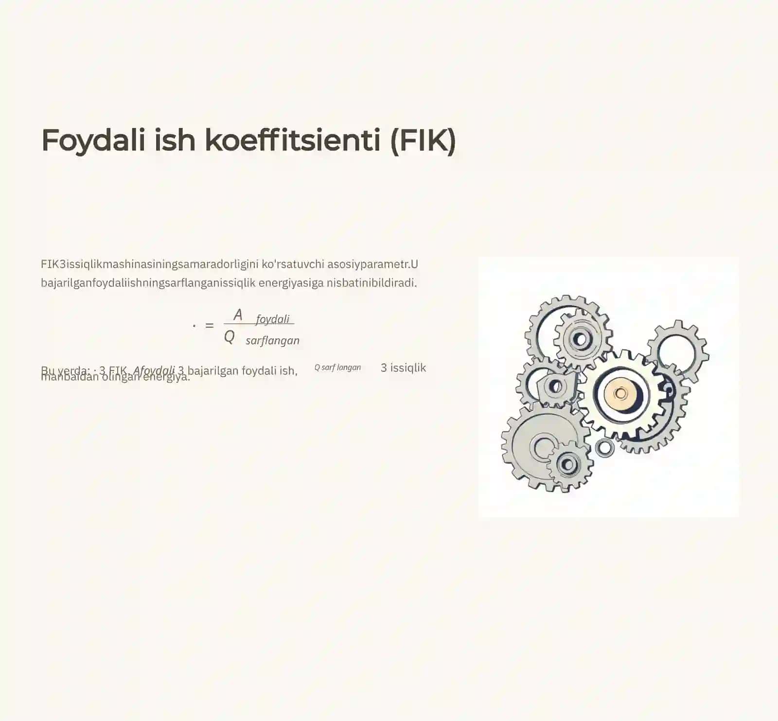 Issiqlik mashinalari va ularning foydali ish koefitsienti 4