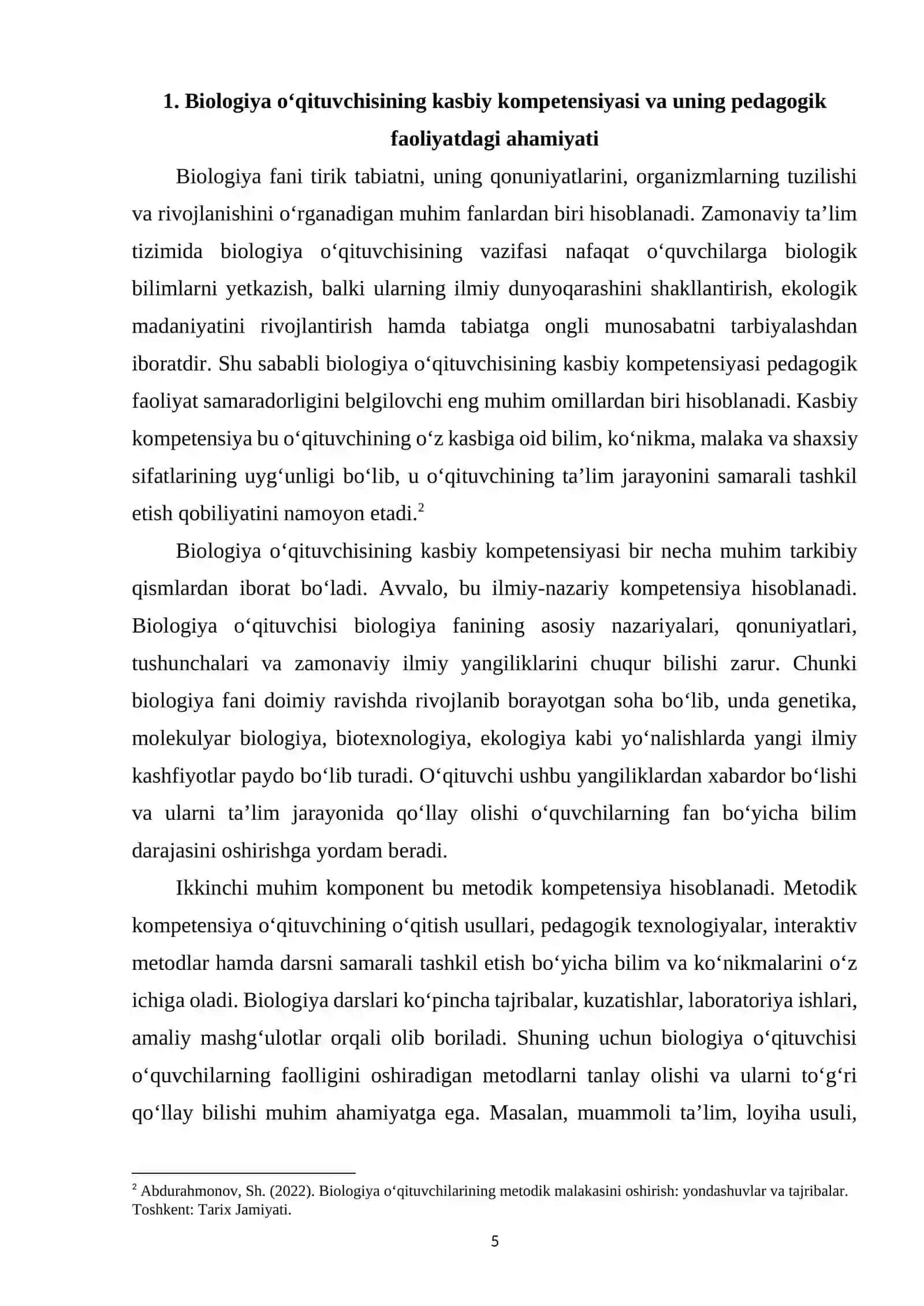 Biologiya oʻqituvchilarining kasbiy rivojlanishi va metodik malakasini oshirish 4