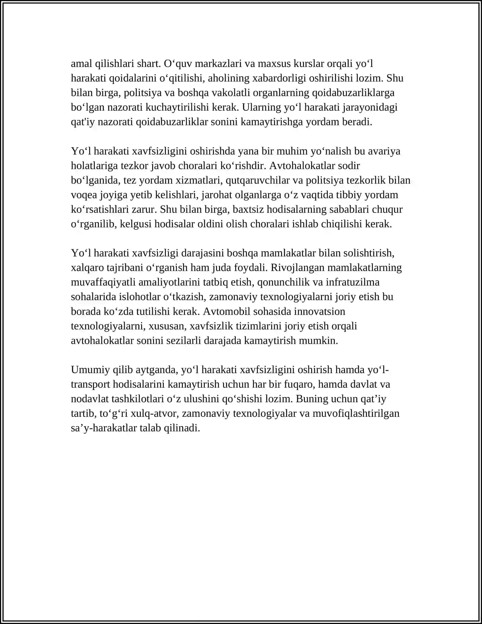 Yo‘l Harakati Xavfsizligi 4