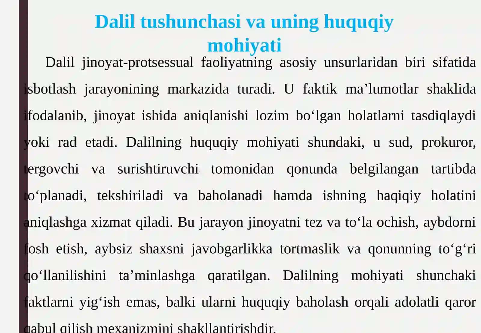 Dalil va isbotlash tushunchasi 4