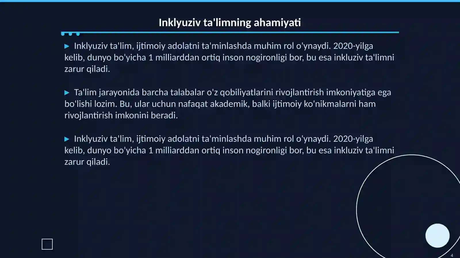 Inklyuziv ta'lim davr talabi sfatida 4