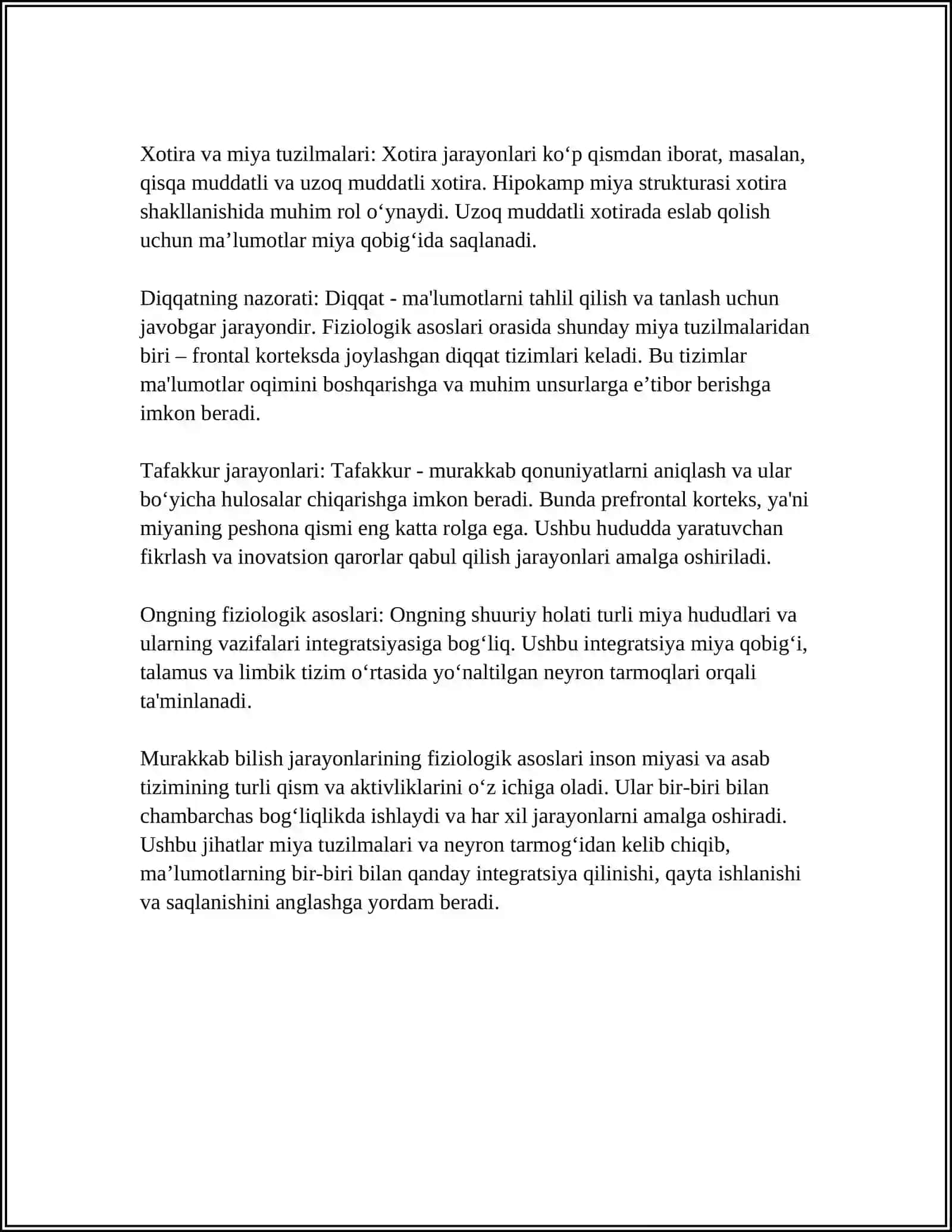 MURAKKAB BILISH JARAYONLARINI EKSPRIMENTAL O'RGANISH 4