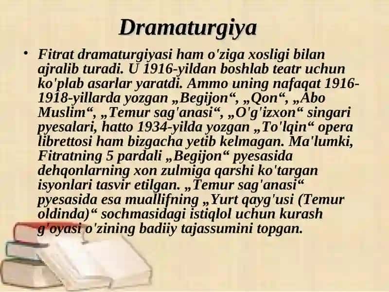 ABDURAUF FITRAT hayoti va ijodi“ABULFAYZXON” drammasi 4