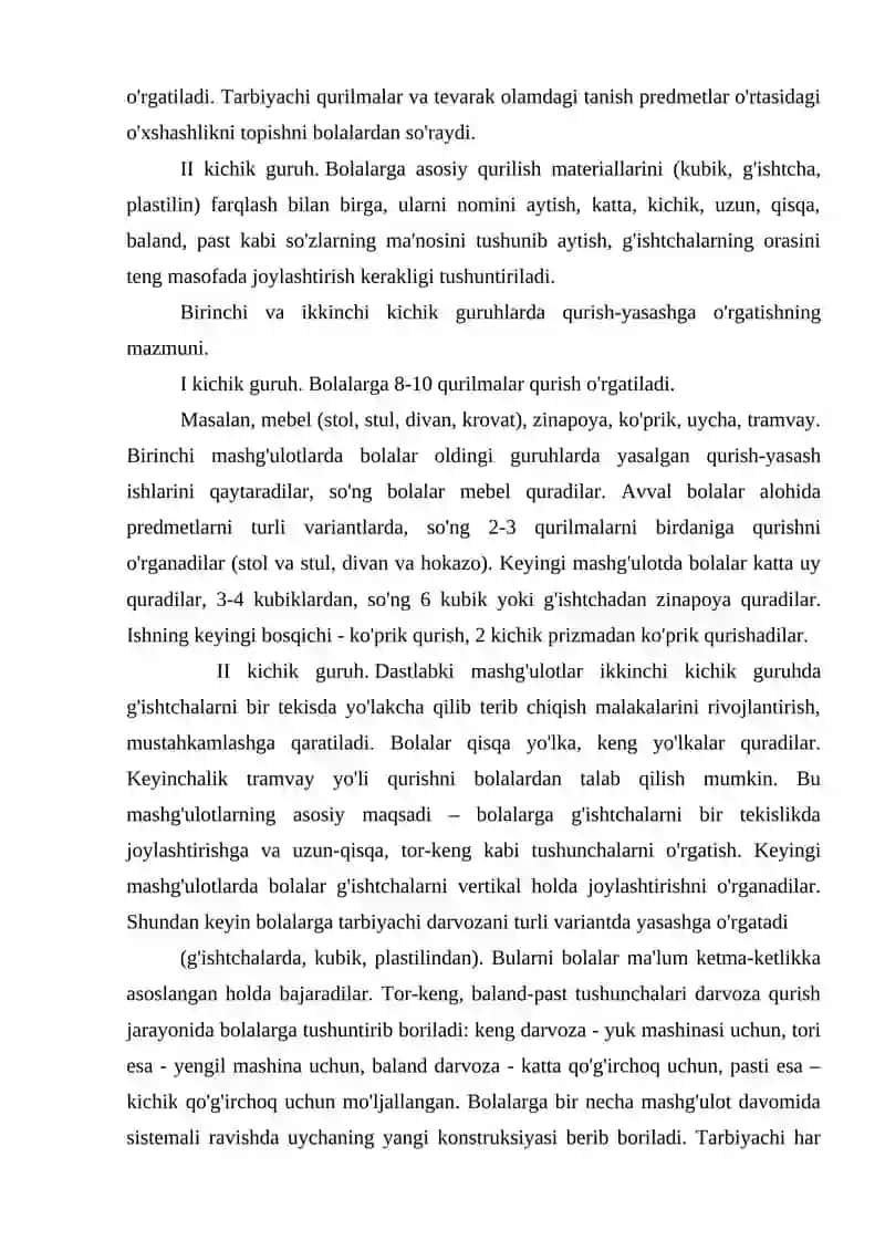 Qurish-yasash va uning bolalar tarbiyasida tutgano'rni 4