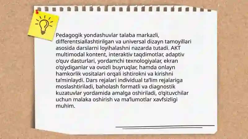 Inklyuziv taʼlim jarayonida pedagogik va axborot komunikatsiya texnologiyalaridan foydalanish 4