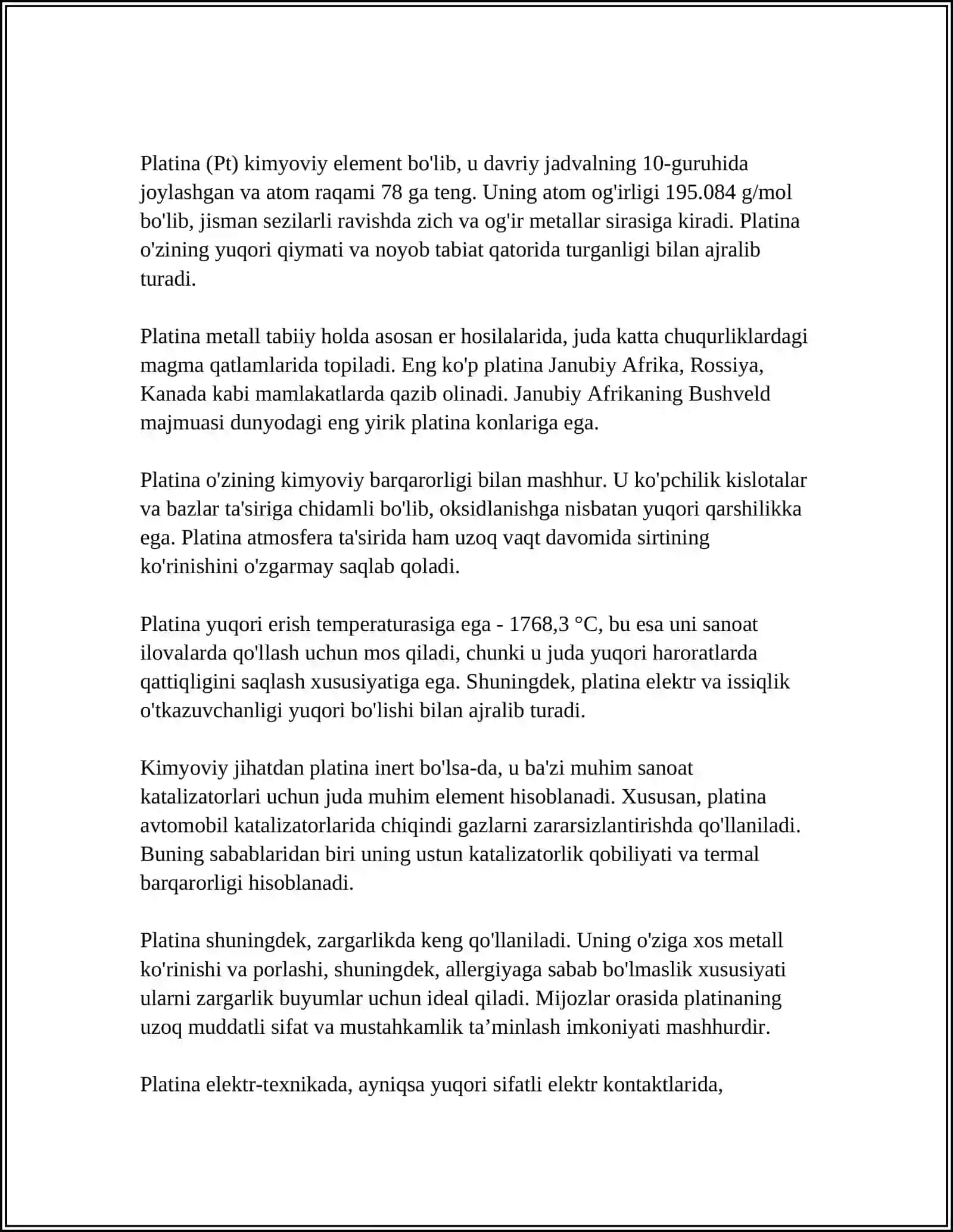 PLATINA GURUXI ELEMENTLARI VA ULARNING XOSSALARI 4
