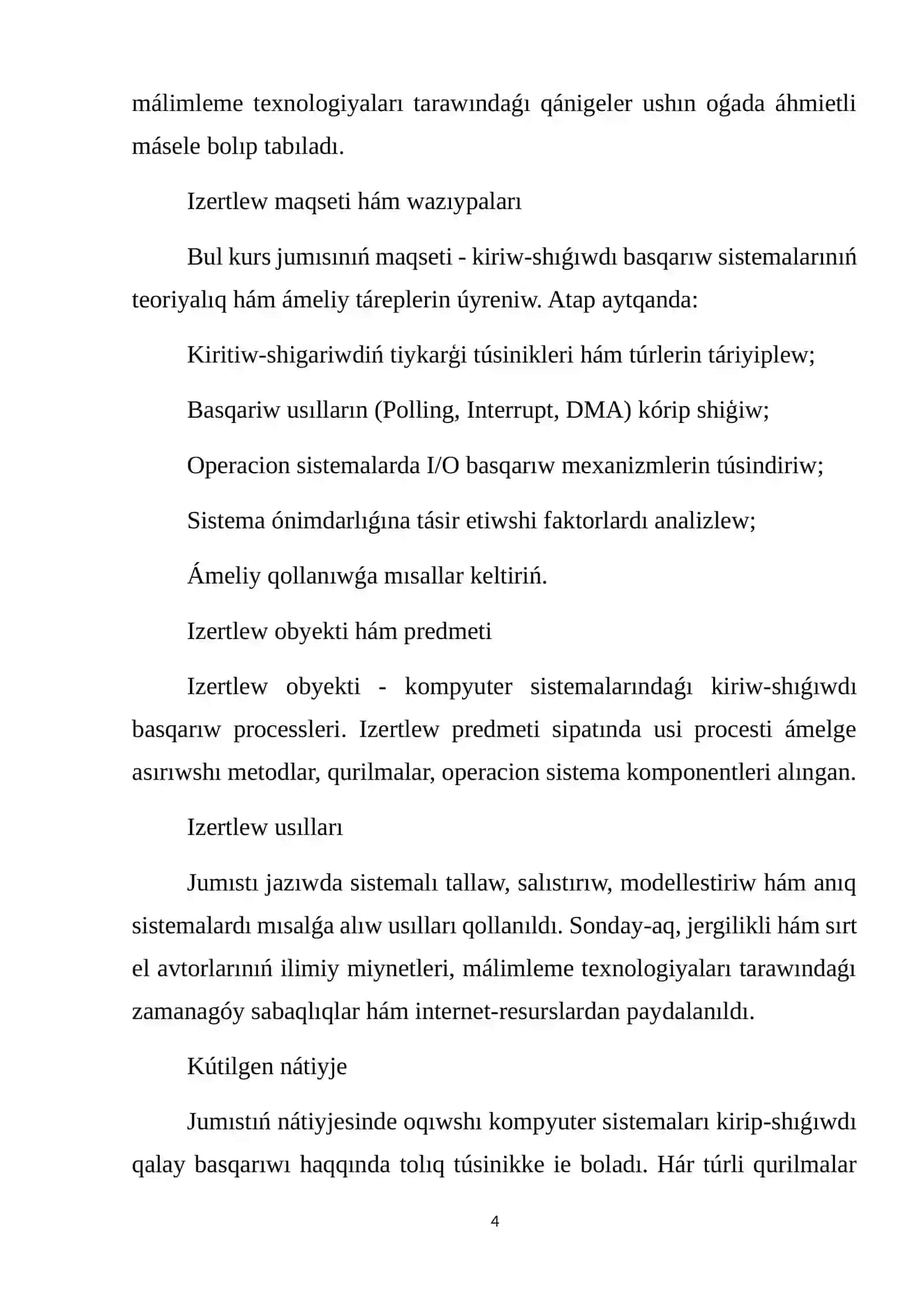 Kiritish-chiqarishni boshqarish tizimlari 4