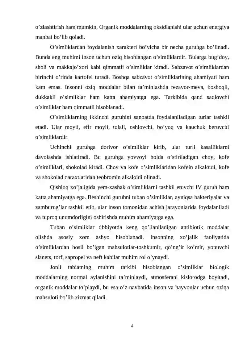 O’simliklar fizologiyasidan Krebs sikli va uning energetikasi 4