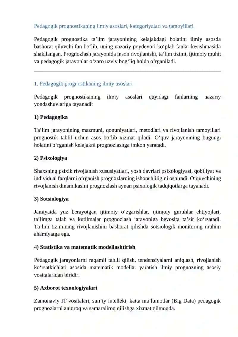 Pedagogik prognostika 4