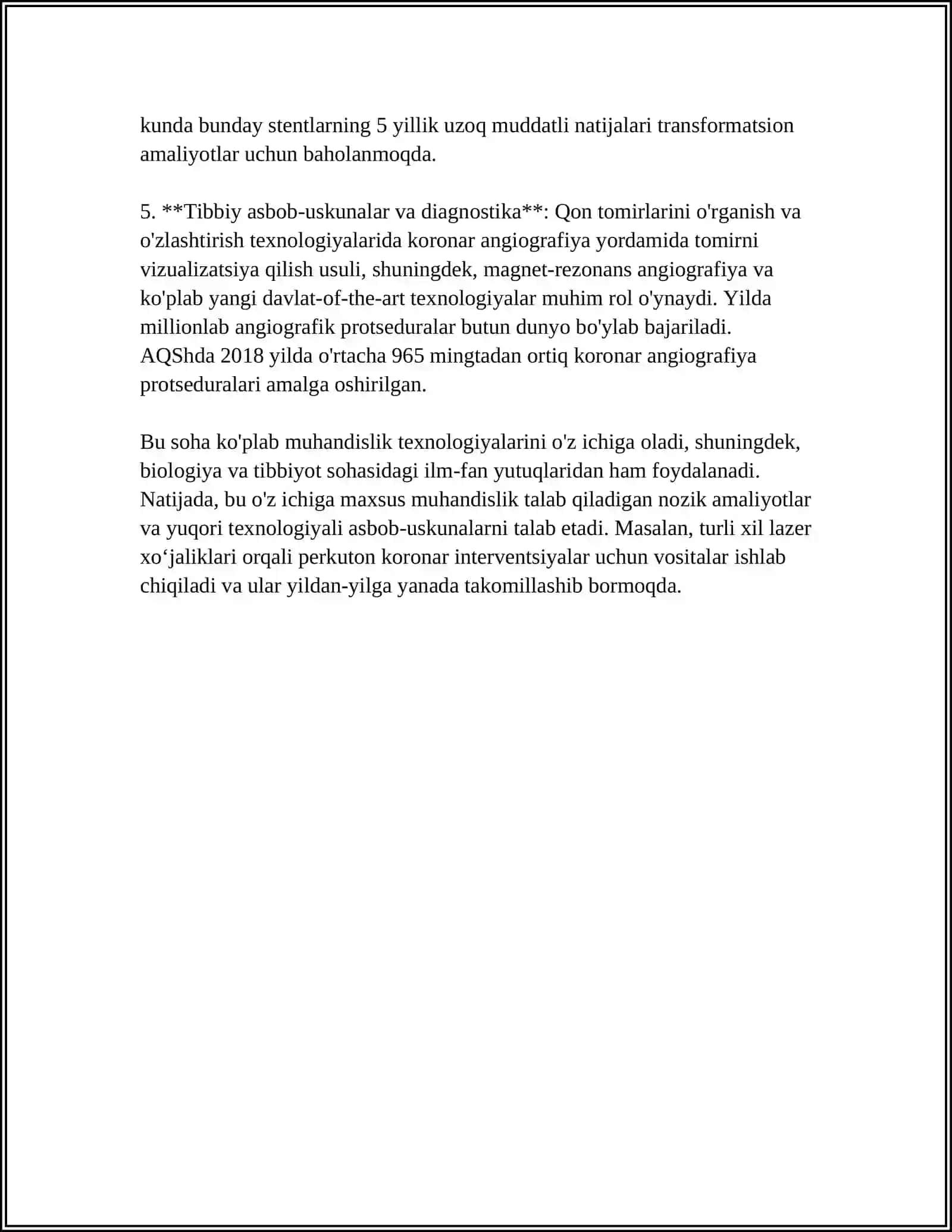 QON TÒXTATISH USULLARIDA ZAMONAVIY STENTLARDAN FOYDALANISH 4