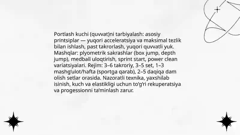 Kuchni tarbiyalash 4