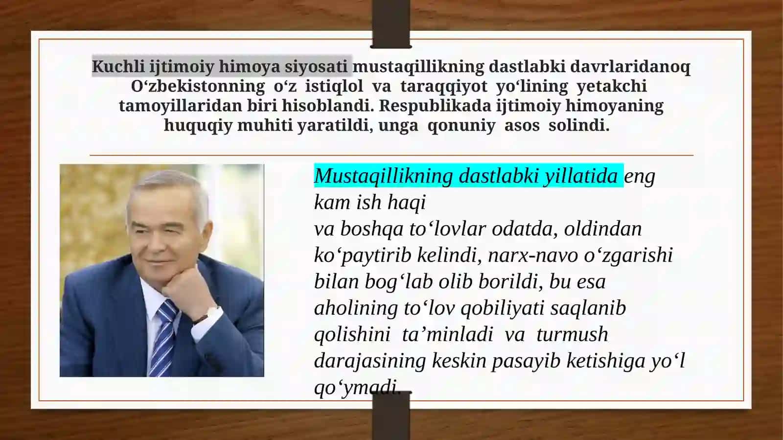 Ijtimoiy sohada davlat siyosatining takomillashib borishi. Aholi farovonligini oshirish tadbirlari 4