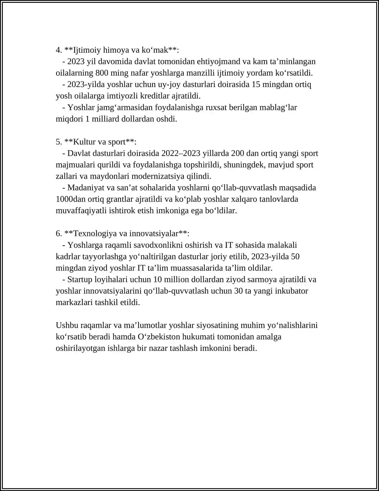YANGI O’ZBEKISTONDA YOSHLAR SIYOSATI 4