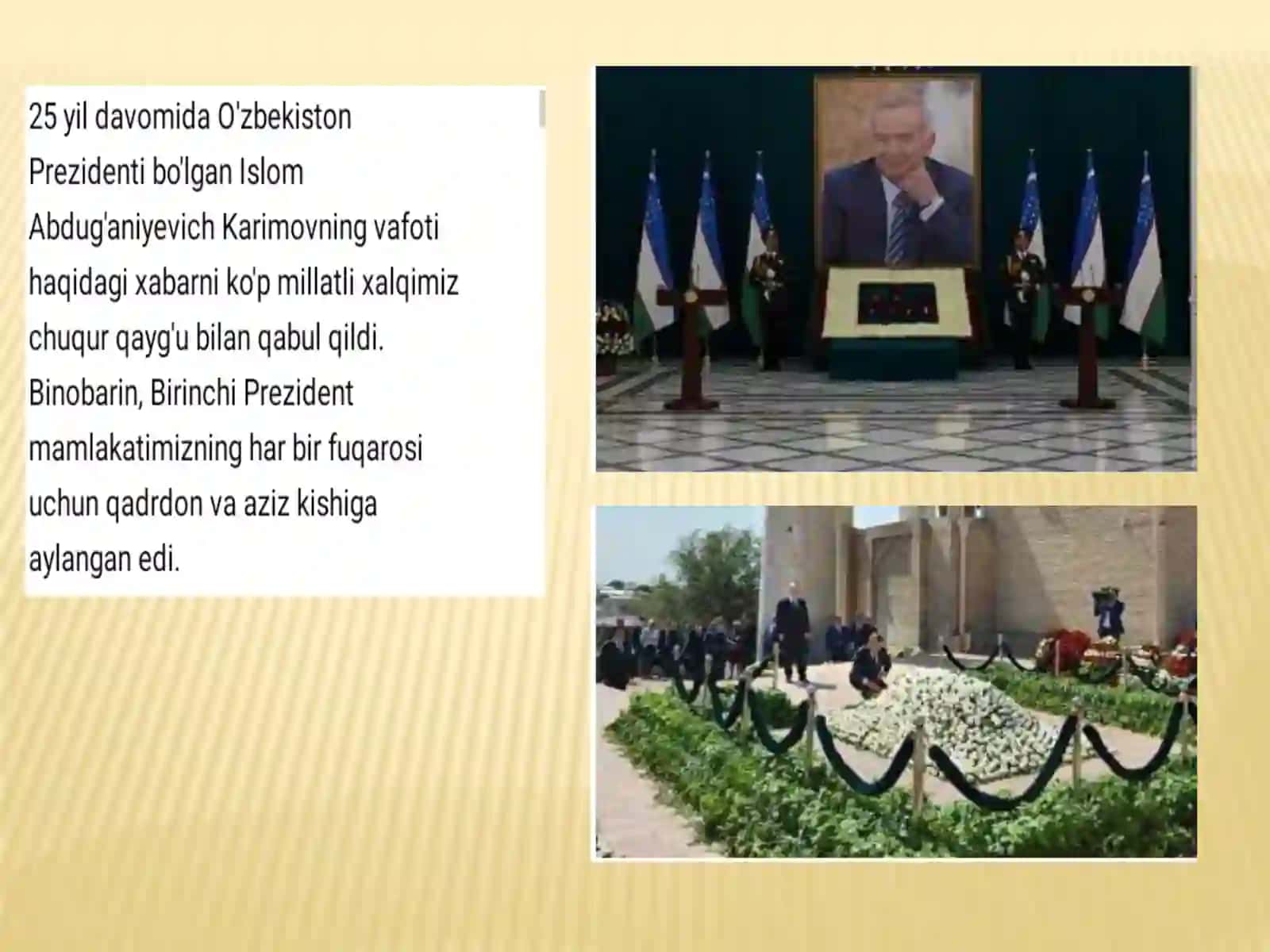 Islam Karimov - O'zbekiston Respublikasi davlat mustaqilligining asoschisi 4