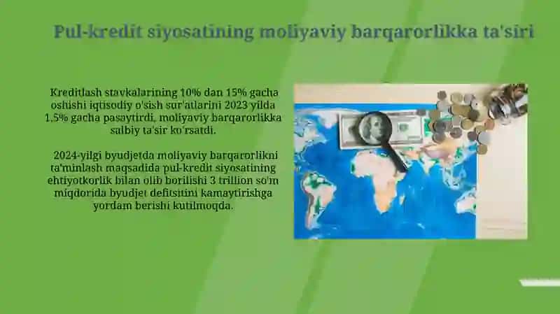 Xorijiy davlatlarning pul kredit siyosatini olib borish tajribasi 4
