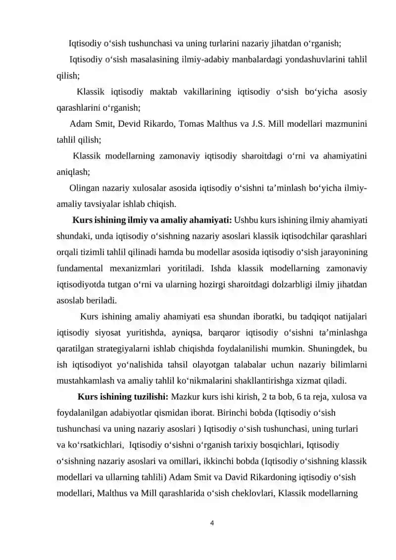 Iqtisodiy o'sishning klassik modellari 4
