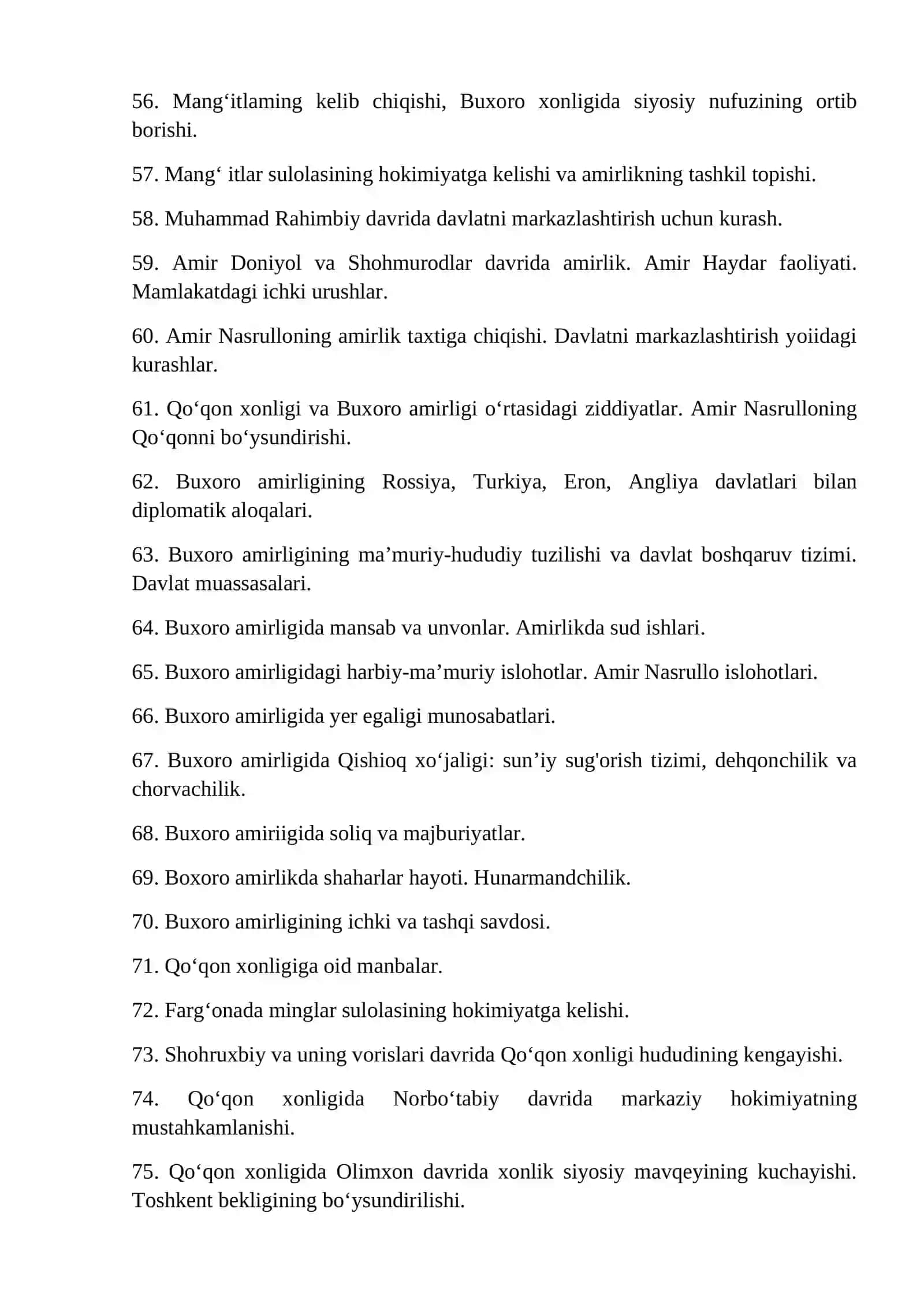 O‘ZBEKISTON TARIXI 4