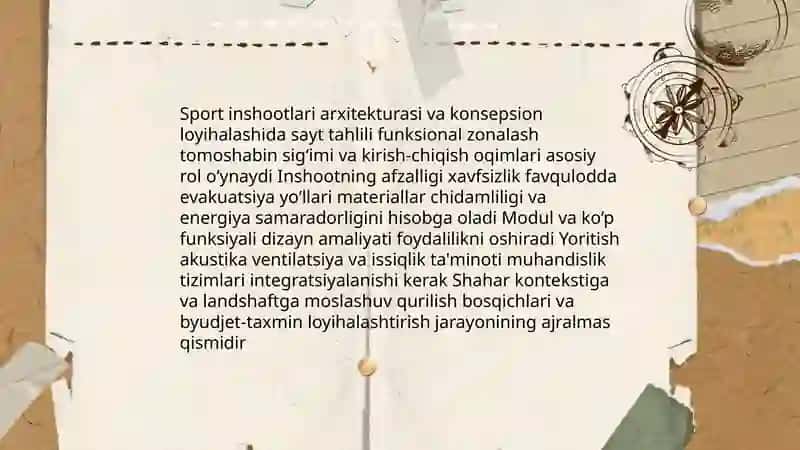 Sport inshootlarini loyihalash 4