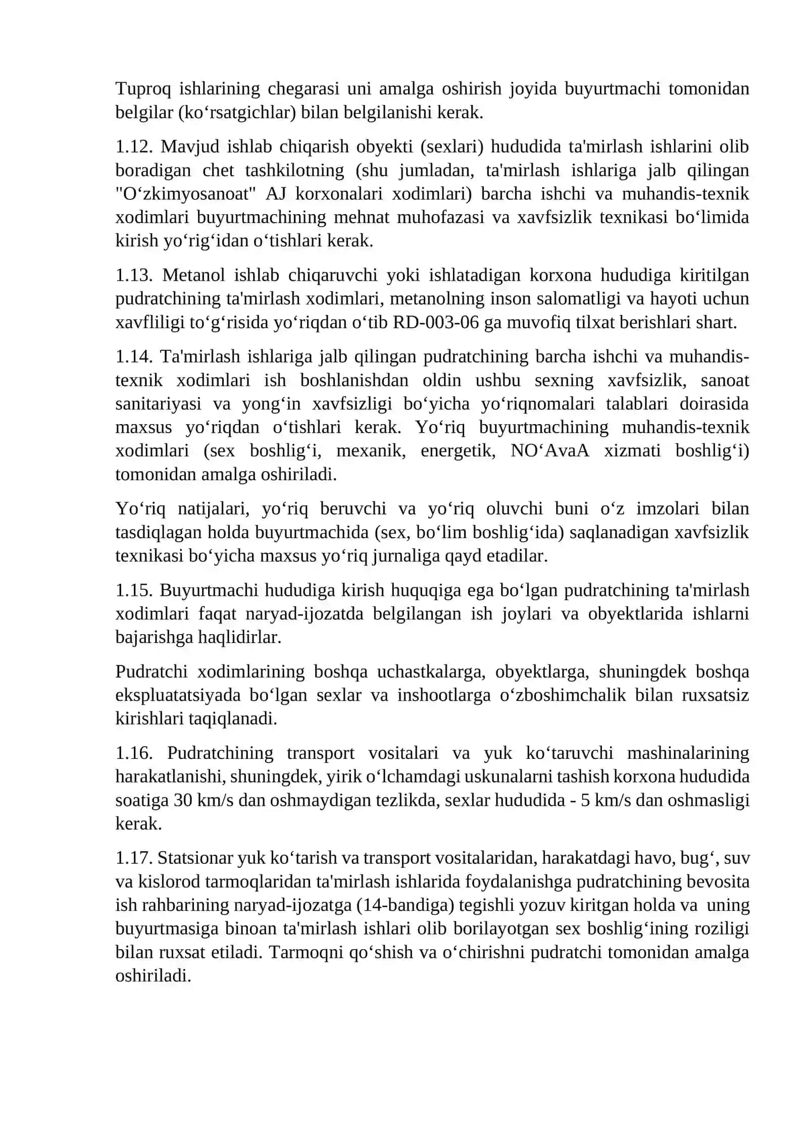 Fabrikalarda mexanik ishlovchi uskunalarda xavfsizlik qoidalari 4