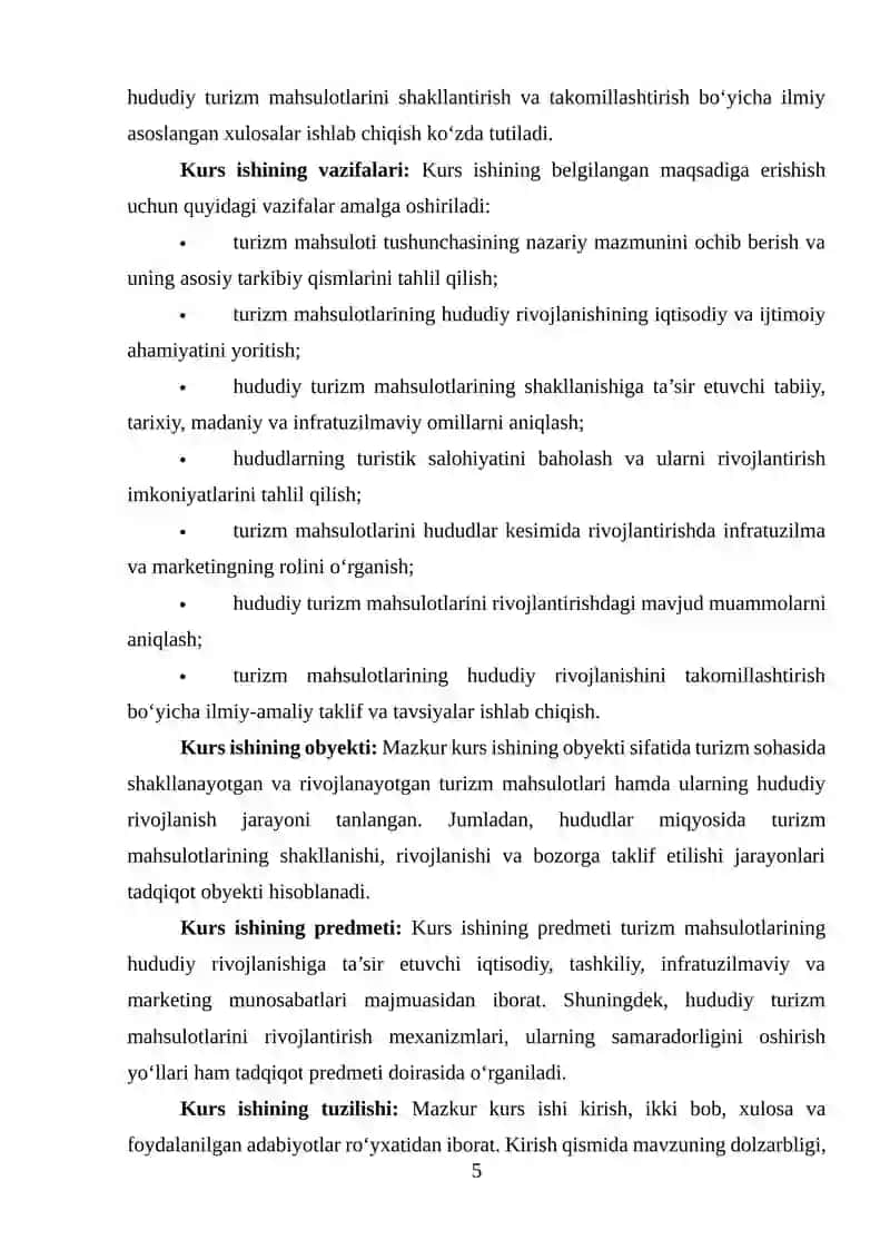 TURIZM MAHSULOTLARINING HUDUDIY RIVOJLANISHI 4