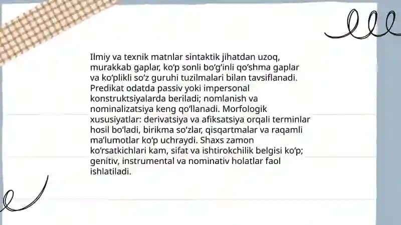 Mutaxassislik matnlarining terminologik tizimini tahlil qilish 4