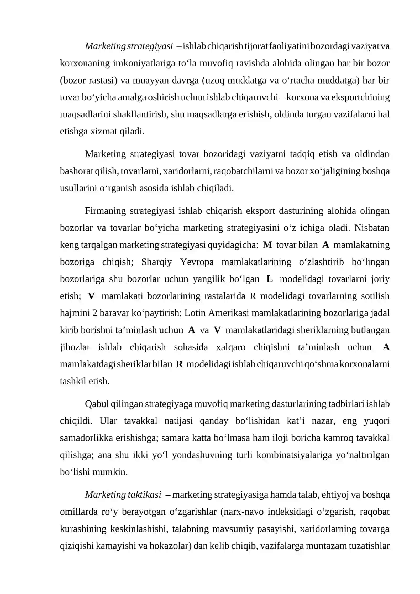 MARKETING – BOZORGA YO‘NALTIRILGAN ISHLAB CHIQARISH FALSAFASI 4