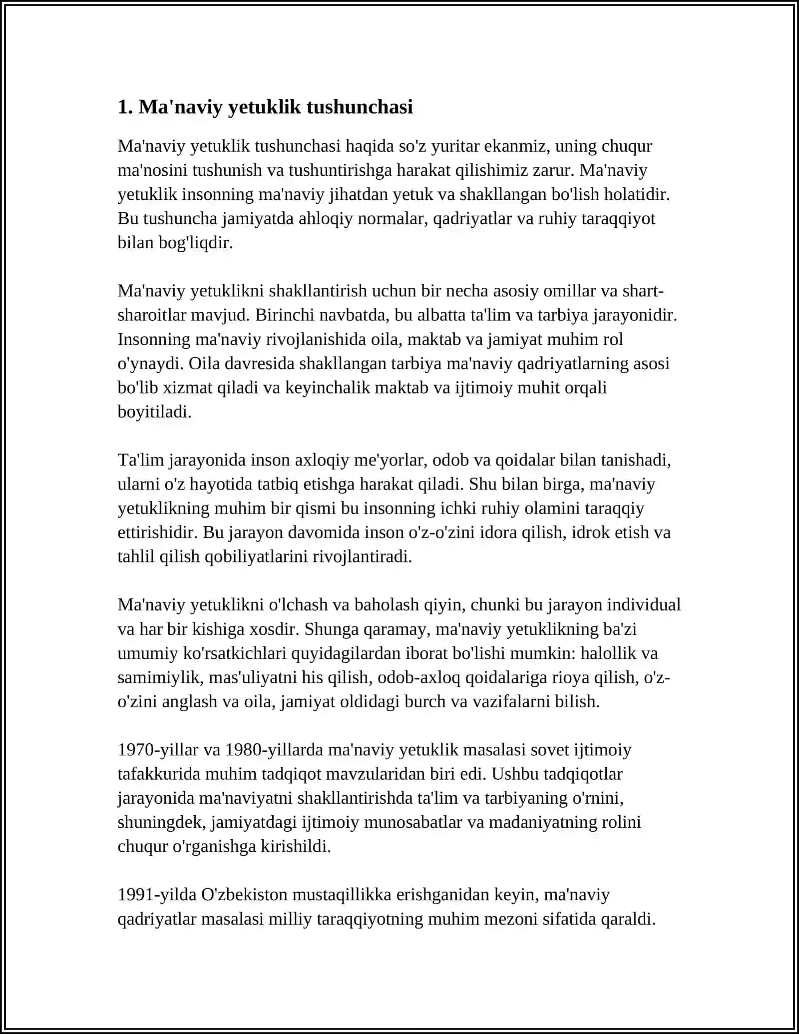 OʻZBEKISTON RESPUBLIKASI PREZIDENTI SH.M.MIRZIYOYEV MA'NAVIY YETUK SHAXSNI TARBIYALASHDA 4