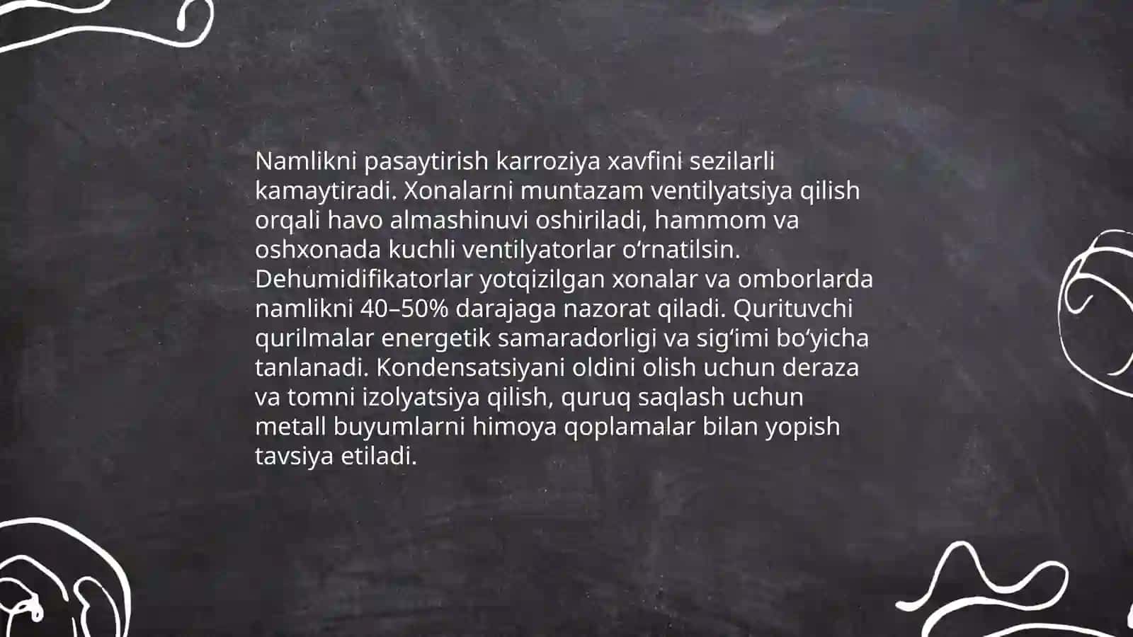 Uyda karroziyani kamaytirish yollari 4