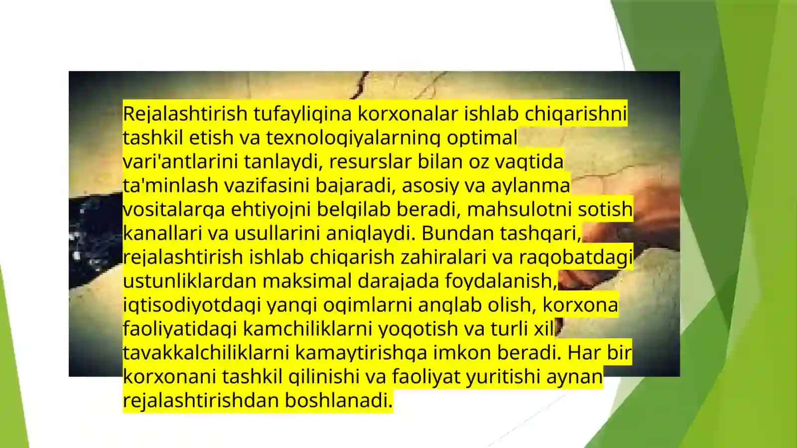 Sanoat ishlab chiqarishni rejalashtirish va proqnozlash 4