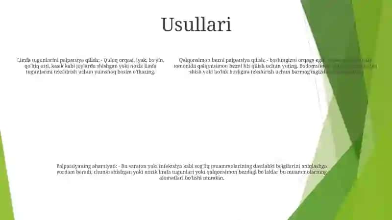 Amaliy KoʻNikmalarni Topshirish: Limfatik Tugunlar Va Qalqonsimon Bez Palpatsiyasi 4