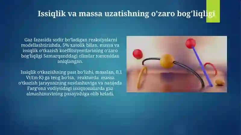 Reaktivlarda issiqlik-massa almashuvi 4