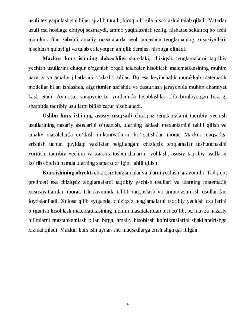 Chiziqli tenglamalarni taqribiy yechish usullari 4