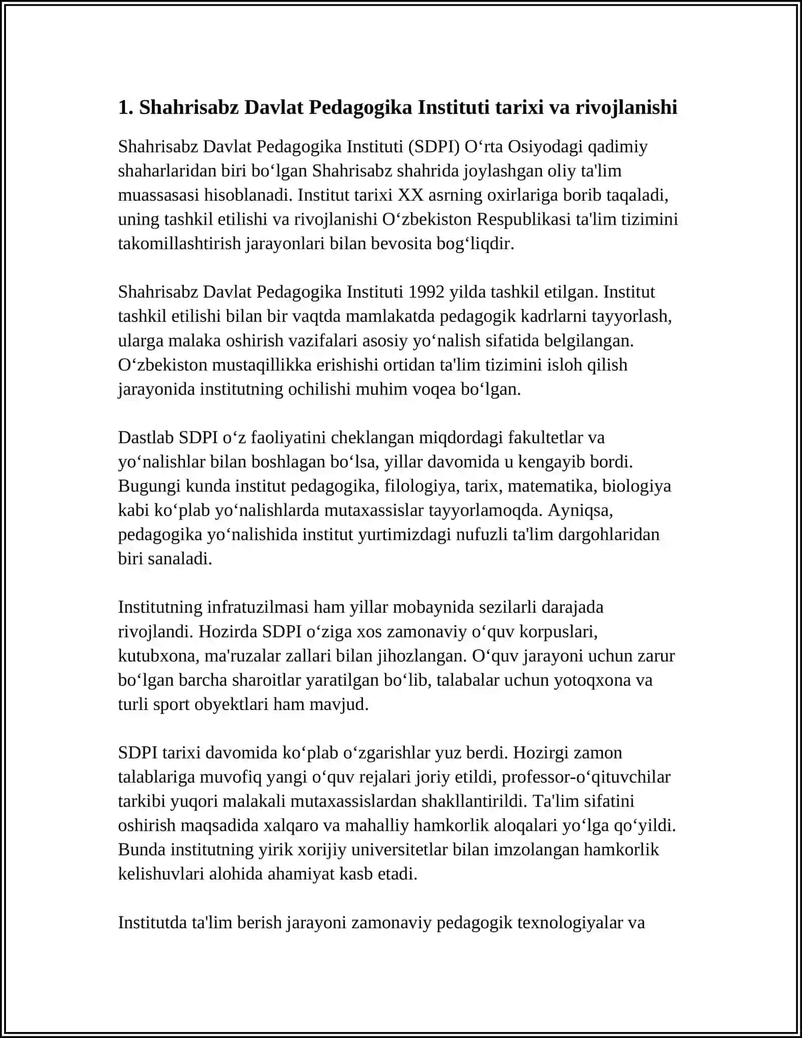 SHAHRISABZ DAVLAT PEDAGOGIKA INSTITUTI 4