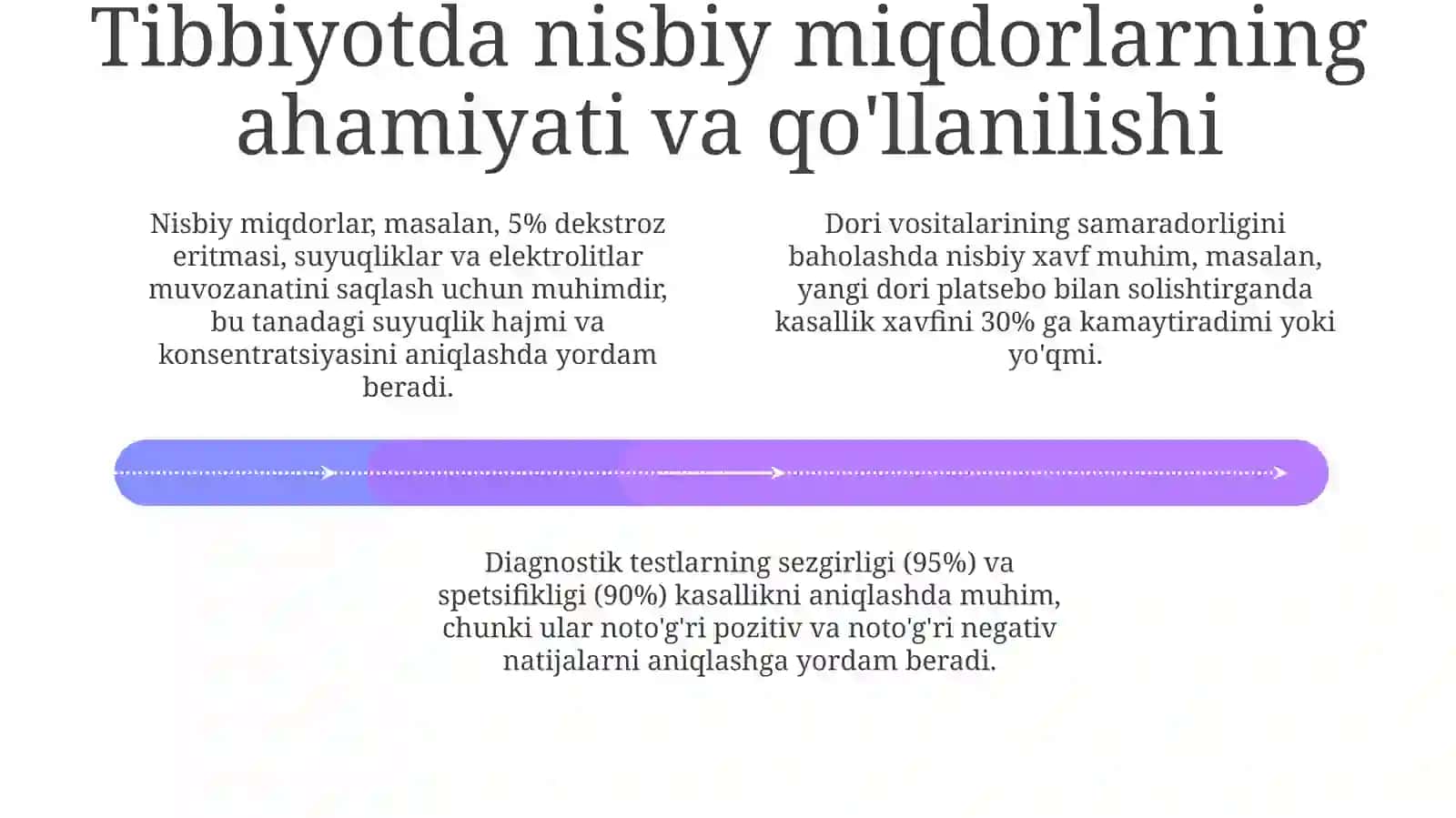 Nisbiy miqdorlar, ularning tibbiyotda qoʼllanilishi 4