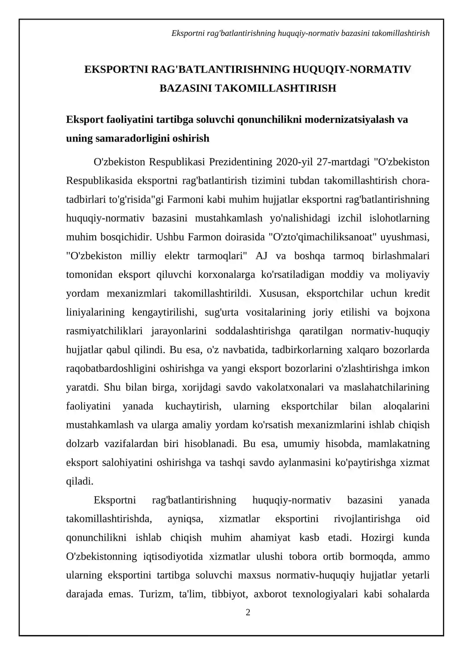 Davlatning faol eksport siyosatini amalga oshirish mehanizmi 4
