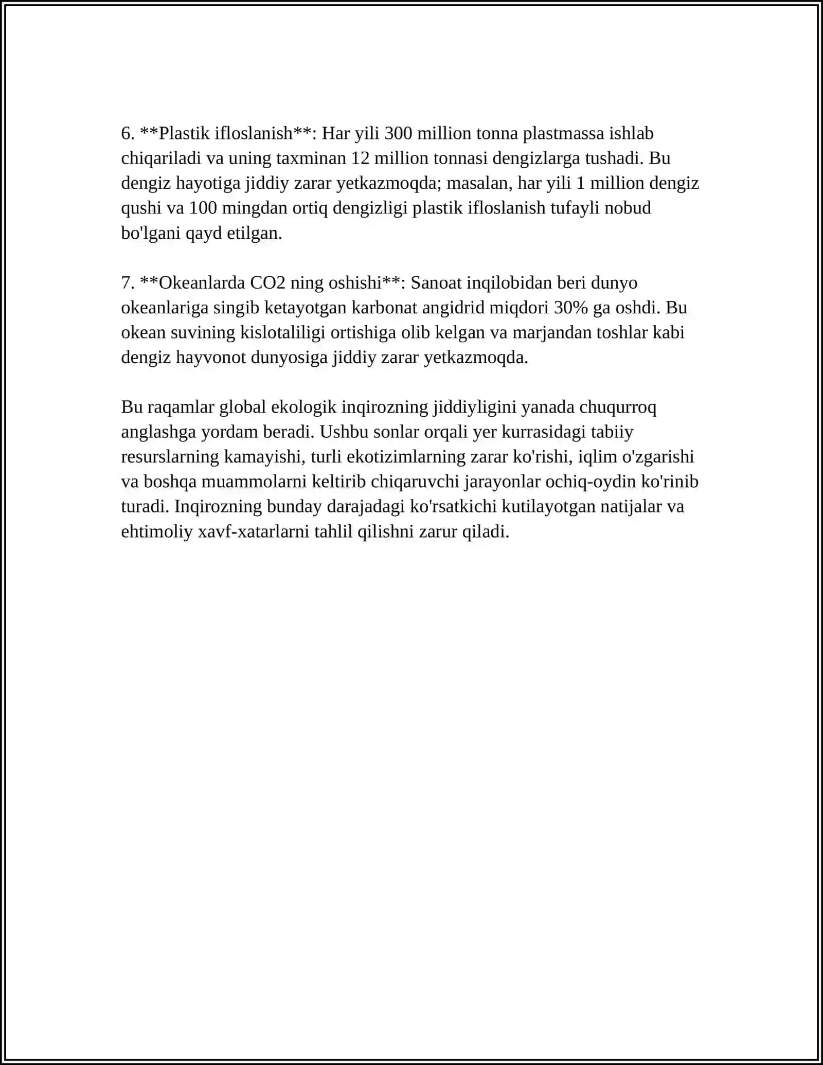 XALQARO MIQYOSDA OLIB BORILAYOTGAN ISHLAR BO'YICHA MARUZA TAYYORLASH 4