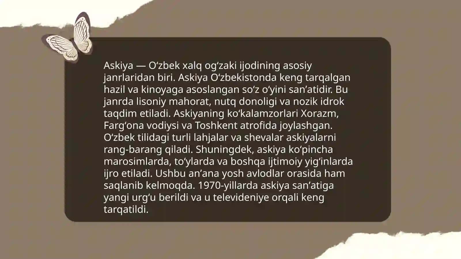 Satirik va yumoristik janrlar. Lof, latifa, askiya haqida maʼlumot 4