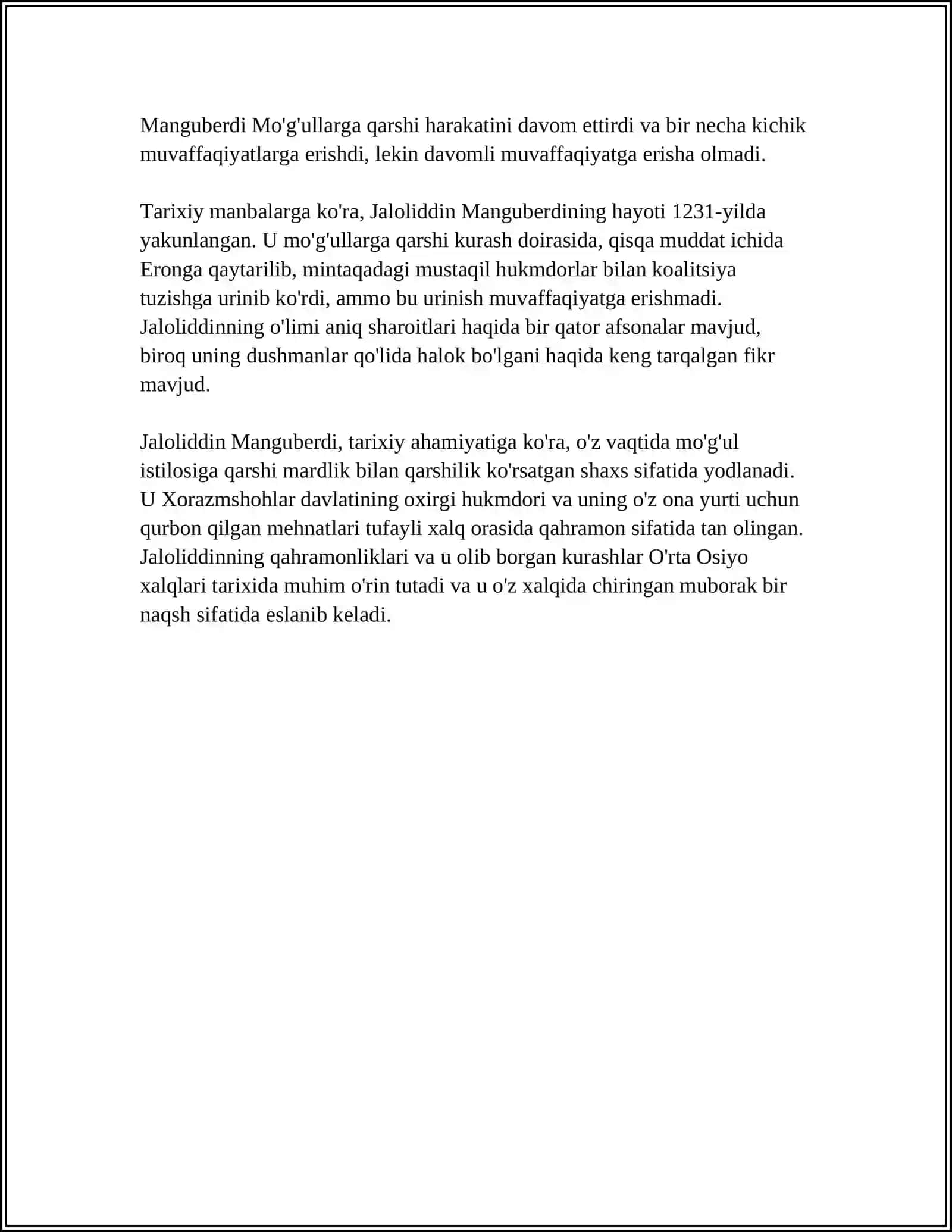 JALOLIDDIN MANGUBERDI - VATAN HIMOYACHISI 4