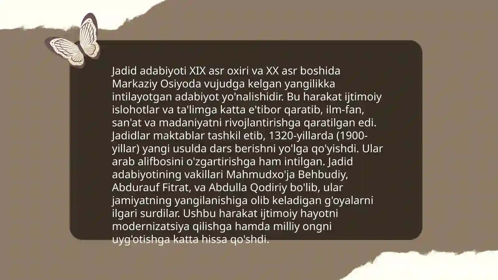 20 asrda oʻzbek adabiyotida ijtimoiy va maʼnaviy asarlar mavqiyi 4