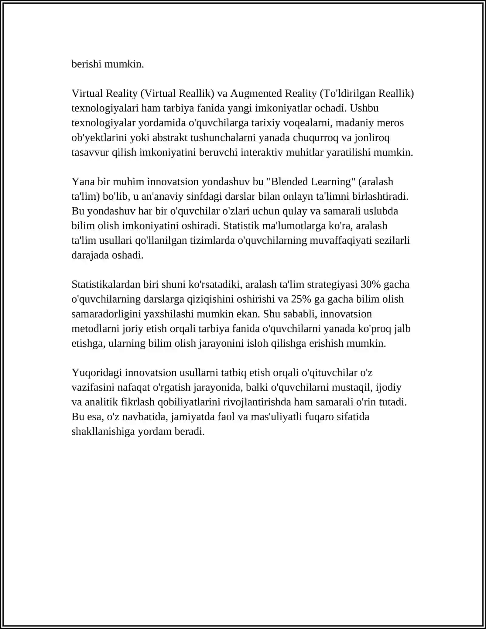 TARBIYA FANINI O'QITISH METOD VA VOSITALARI 4