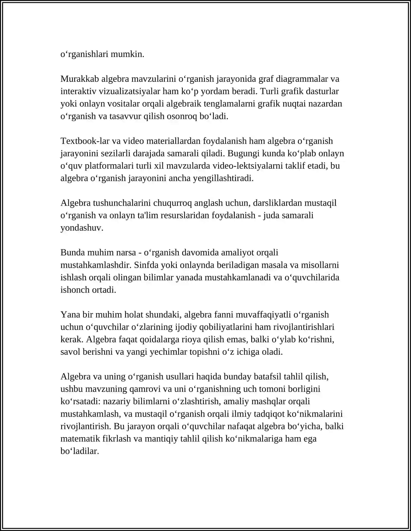 MATEMATIKADAN TO‘GARAK, O‘N MINUTLIKLAR, KONKURS, BELLASHUVLAR VA MASHG‘ULOTLARNI TAYYORLASH VA O‘TKAZISH METODIKASI 4
